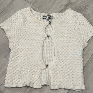 Urban outfitters crochet short sleeve cardigan Size S